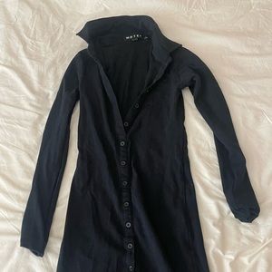 Motel black long sleeve dress mini
